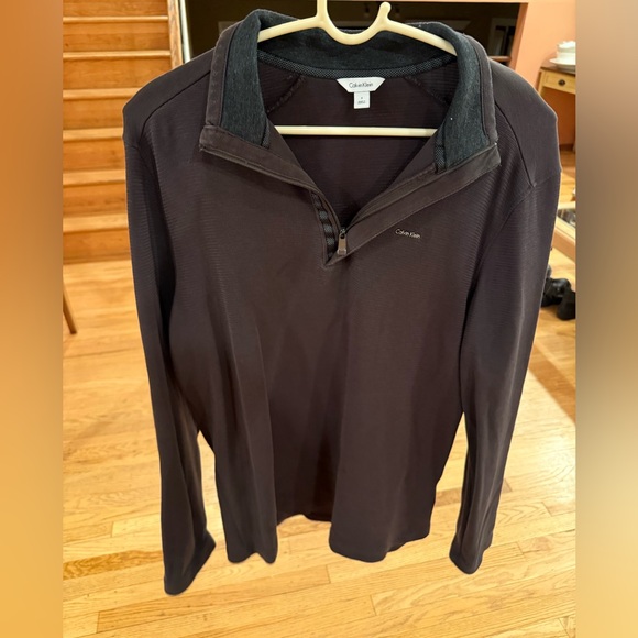 Calvin Klein Other - Calvin Klein Men’s Quarter Zip Pullover Sweater Chocolate Brown Size S